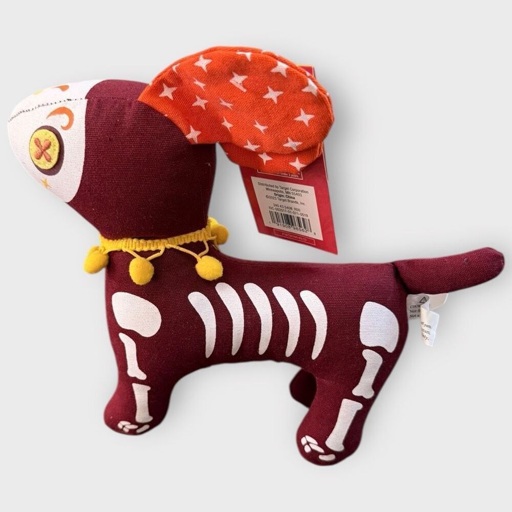 2023 Target Dia De Muertos Day of the Dead Luis Pinto Calavera Fabric Plush Dog